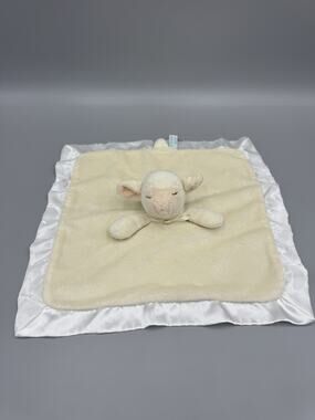 Douglas Baby Lamb Sheep Lovey Security Blanket Cream Ivory Satin Trim